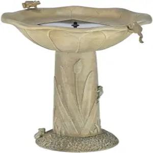 스마트 솔라 20633R01 아카디아 버드배스 미디엄 올리브 그린