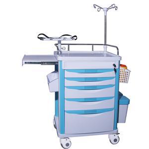 병원 응급카트 간호사 다기능 응급실 수술실 의약품 목재 4칸 회진 선반 구급차