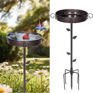 네스트셸드 35 야외용 메탈 버드 배스 업그레이드된 5가지 받침대가 있는 다이아 볼 12 파티오 론 가든용