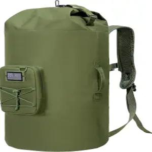 PGmoon 밀리터리 더플백 탈착식 포켓이 있는 90L-110L 대형 캠프용 헤비 듀티 씨백 백팩 야외 또는 세탁