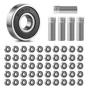 608 2RS 볼 베어링 50개, 스틸 이중 및 밀봉 (8MM 프린터, 고무 7MM) 그루브 22MM 딥 X 미니어처 모터, 3D 스쿠터용 스케이트보드, 전기