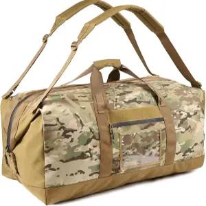 보타구 기어 130L 전술 여행용 더플백 대용량 방수 풀 액세스 오프닝 접이식 군용 배낭 여행 야외 캠핑