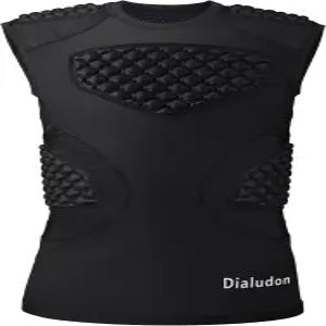 디알루돈 남자 유소년 축구 가슴 보호대 5패드 패딩 셔츠 하트 흉골 어깨 럭비 야구 라크로스 농구용