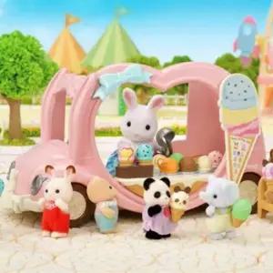 실바니안토끼 실바니안 패밀리 핑크 아이스크림 벤 인형 피규어 장난감