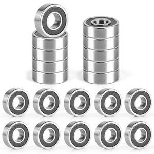 DONEPART 20팩 R4-2RS 베어링, ID 0.6CM(1 OD 작동을 차량 RC /4인치) 지속되는 밀봉, 부드러운 이중 미니어처 X 위한 프린터, 0.5CM(0.2인치) 소형 1.6CM(5 고정밀, 오래 베어링 3D /8인치) 등에서