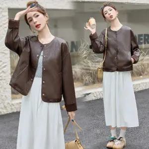 피로달 가죽 롤업 스트라이프 차이나 슬림핏 자켓 재킷 옷 여친 캐주얼 가을 HO3