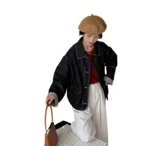 EAMT 여친 청 가을 체크 톱 재킷 코트 EUNG3