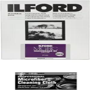 일포드 멀티그레이드 RC 디럭스 페이퍼(펄 5 x 7 25 장) 극세사 클리닝 천 포함