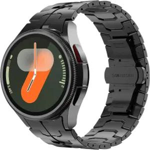 삼성 갤럭시 워치 7 6 5 4 FE 40mm 44mm 남성용 밴드 접이식 걸쇠가 있는 스테인리스 스틸 클래식 프로