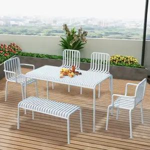 야외 접이식 세트 일체형 업소용 테이블 의자 철제