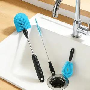 물병 청소기 브러시 병 튜브 청소 실험실 세트 맥주병 와인병 봉 빨대 틈새 젖병 청소용