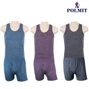 폴밋 PMT-369(1)외 국산 인견 남성 빅사이즈 트렁크 팬티 런닝세트 총 6매입