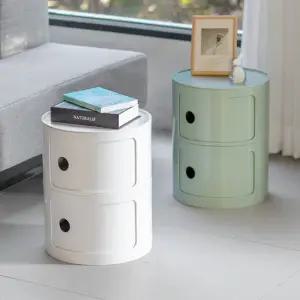 센스 2단 원형 수납장 ABS 선반 서랍 빌리 화장품 정리함