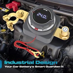 전압계가있는 상단 포스트 배터리 분리 스위치, DC 5-80V On Off 해양 보트 RV 자동차 트럭 캠핑카 트레일