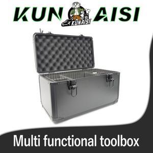 KUNAISI 내구성 다기능 블랙 하드 자동차 랩 도구 상자, 비닐 필름 키트, 창 색조 보관 케이스