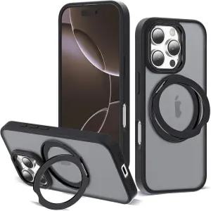 360° 회전 가능한 마그네틱 링 스탠드가 장착된 16 프로용 잘린보 군용 낙하 방지 충격 매트 반투명