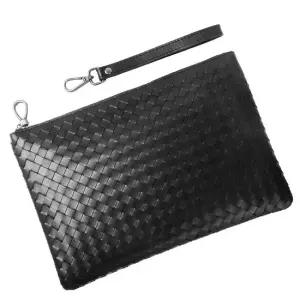 B193C 천연소가죽 인트레치아토 격자무늬 클러치백 L사이즈