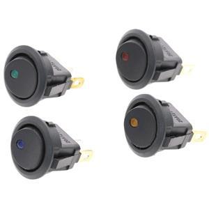 핫5개입 KCD 자동차 12V 3핀 원형 로커 도트 LED 라이트 토글 스위치 SPST ONOFF 판매
