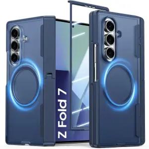 킥스탠드가 장착된 갤럭시 Z 폴드 7 케이스용 비비드암 MagSafe 호환 내장 화면 보호기 힌지 보호 삼성 7용