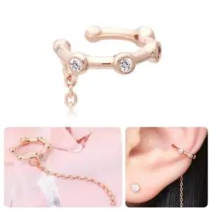 이어커프선물 체인 드롭 로즈골드 링 귀찌 이어커프 14KGP