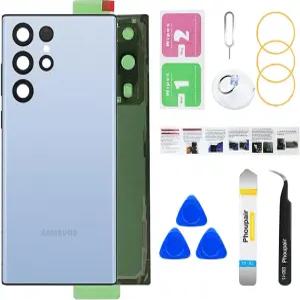 삼성 갤럭시 S22 울트라 5G를 위한 푸페어 후면 유리 교체 및 전문 수리 도구 키트 설치 지침블루