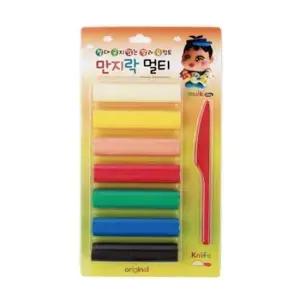 만지락 멀티 칼라 유점토 7색 친환경점토 굳지않는점토 초등학생생일선물 어린이집생일선물