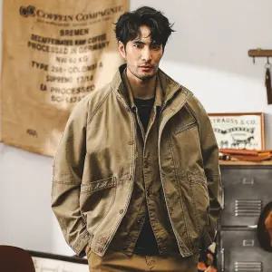 남친 카키 캐주얼 빈티지 봄가을 바람막이 코트 자켓 잠바 루즈핏 워싱 카고 사파리 점퍼 하드 ST3