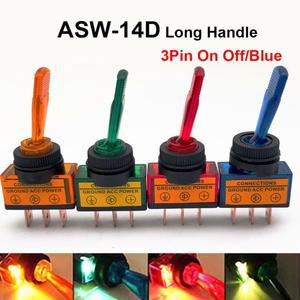 12V 20A 자동차 LED 조명 토글 스위치 3 핀 SPST ONOFF 로커 롱 핸들 622612mm