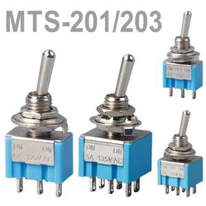 10Pcs 36Pins Miniature Toggle Switch ON-OFF-ON Mini Button Rocker Power ON OFF MTS-102 103 202 203