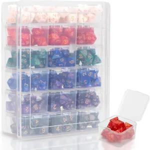 210개의 주사위를 보관할 수 있는 플라스틱 보관함 최대 12개의 18개의 상자가 디스플레이 케이스 DnD