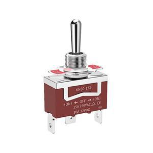 4개 해양 방수 토글 스위치 12V DC 30A 헤비 듀티 250V AC 15A SPST 2핀 ON OFF 부트 커버 포함)