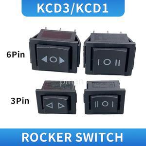 KCD4 검정색 로커 스위치 전원 ON-OFF-ON 3 36 핀(라이트 포함) 16A 250VAC 20A 10A 250V