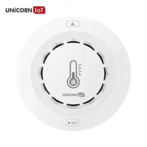 유니콘 IOT 스마트 3 IN1 온도 습도 연기감지센서 경고 알람 WIFI방식 전용앱 TS-S3