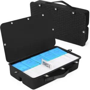 MTG 카드 및 3인치 4인치 하드 슬리브와 호환되는 TPCY 덱 박스 보관 케이스 커맨더 플레이매트용