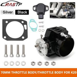 RSX DC5 CIVIC SI EP3 K20 용 실버 또는 블랙 TPS 스로틀 바디 위치 센서 70MM CNC 흡입 RS-THB003-70mm