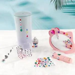 보석 혼합스티커 10매입 비즈스티커 보석스티커 꾸미기스티커 하트스티커 물방울스티커