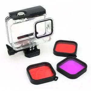 [골드스마일]고프로 히어로 11 10 9 호환 액션캠 방수 하우징 케이스 레드 필터
