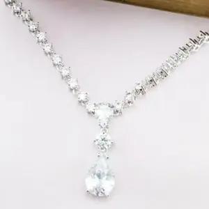 큐빅펜던트 보석 큐빅 목걸이 펜던트-화이트OC