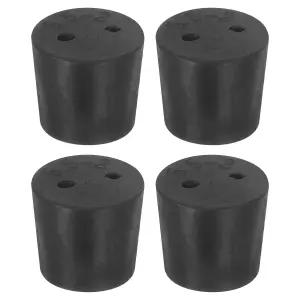 ucell 4개 2구 고무 마개 시험관 플라스크 유리 용기 산업 및 실험실용 테이퍼드 랩 씰 튜브 플러그