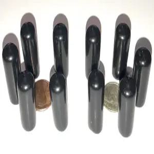 3/16인치에서 1/4인치 원형 검은색 비닐 플렉시블 엔드 캡 볼트 나사 고무 나사산 보호대 안전 커버