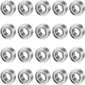 uxcell 20pcs MR63ZZ 3mmx6mmx2.5mm 이중 차폐 미니어처 딥 그루브 볼 베어링