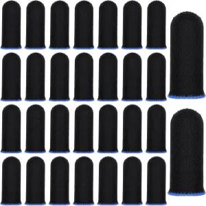 YBEATY 30개 게이밍 핑거 슬리브 경섬유 엄지 보호대 통기성 매끄러운 촉감 랩 내구성 땀 방지 매우 얇은