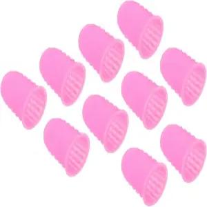 파티킬 059인치 고무 핑거 팁 20팩 실리콘 엄지 손가락 보호대 커버 사무실 수 정렬 재봉용 가드 패드 골무