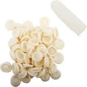 쿠스킨 일회용 라텍스 핑거코트 재사용 가능 고무 핑거팁 보호 장갑 파우더 프리 200개