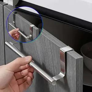 쌍문상회 수건걸이 욕실 대형 무타공 실버