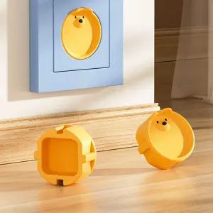 곰돌이 멀티탭커버 콘센트안전커버 4개입 vGf6+1XKT