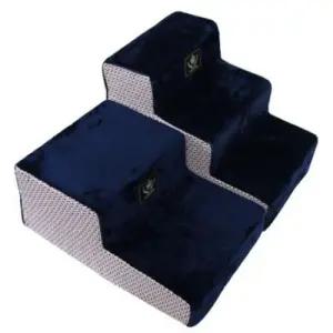 논슬립계단 강아지 애견 2단 스텝 삼각형 계단 발판 네이비 1P