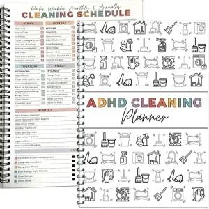 ADHD 청소 계획자 가정용 일일 주간 및 월간 일정 체크리스트 주방 욕실 침실 전용