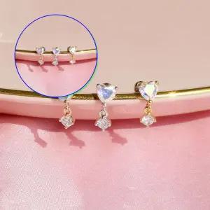 쌍문상회 낱개판매 하트콩닥 드롭 귓바퀴 귓볼 피어싱