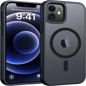 13 미니 케이스용 FNTCASE 12 Magsafe와 호환 반투명 매트 마그네틱 휴대폰 커버 군용 등급 낙하 방지 충격